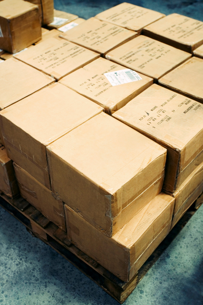 Boxes of goods