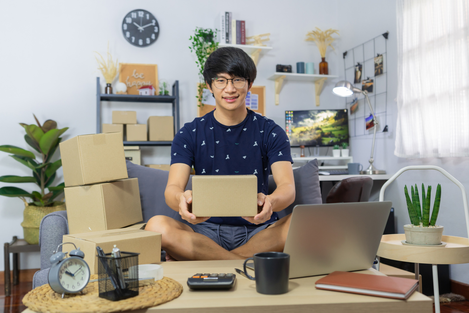 Man with Online Selling Business